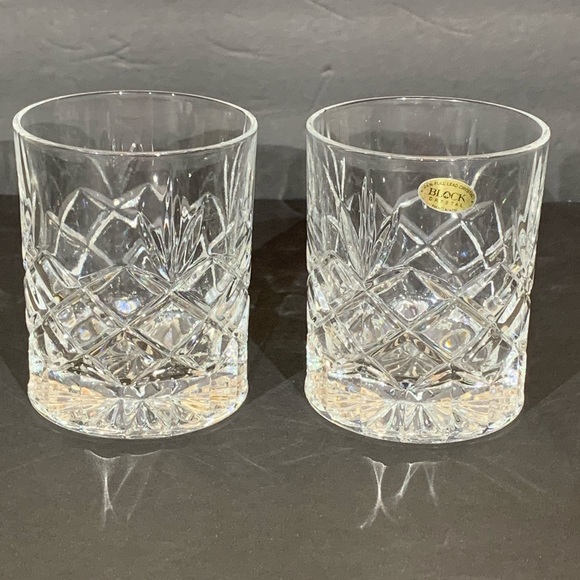 Block Crystal Other - 2 Block Crystal Handmade Whiskey/Bourbon Glasses